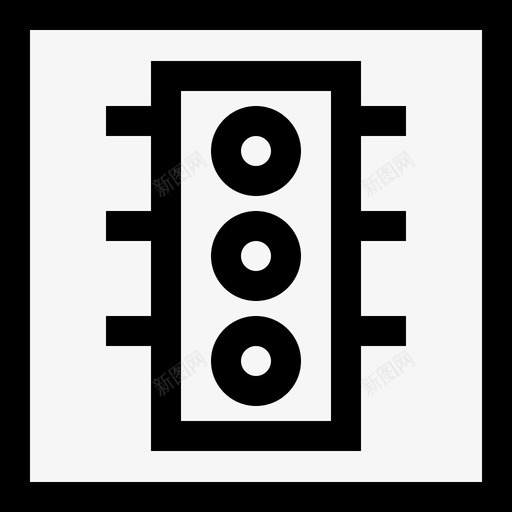 红绿灯公共标志3线形图标svg_新图网 https://ixintu.com 公共标志3 红绿灯 线形