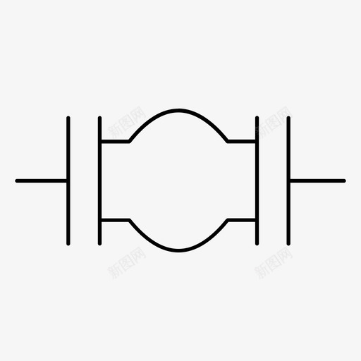 伸缩节符号波纹管柔性图标svg_新图网 https://ixintu.com 伸缩节符号 工业 机械 柔性 波纹管