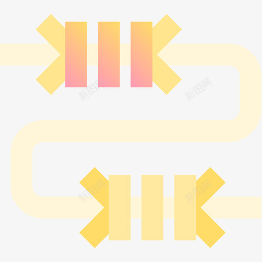 带刺铁丝网西部3号黄色图标svg_新图网 https://ixintu.com 带刺铁丝网 西部3号 黄色