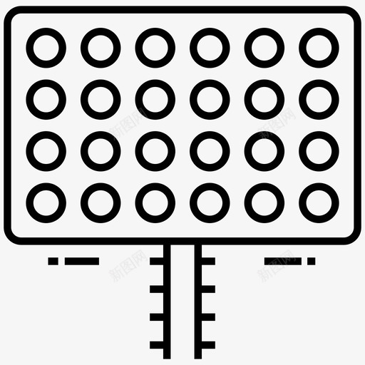 泛光灯球场灯操场灯图标svg_新图网 https://ixintu.com 体育场灯 体育场灯体育照明 操场灯 泛光灯 球场灯 足球线图标包