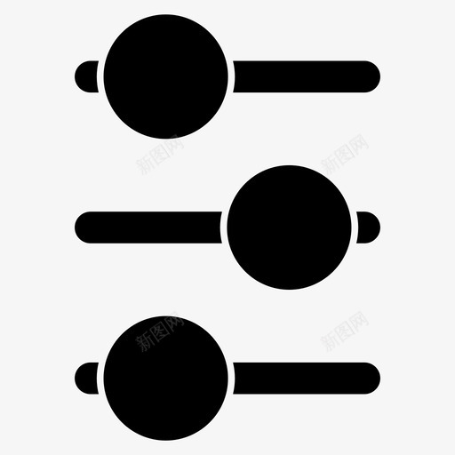 幻灯片控件音乐均衡器设置图标svg_新图网 https://ixintu.com 切换 基本ui字形图标 幻灯片控件 设置 音乐均衡器