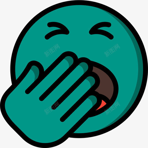 打哈欠表情符号31线性颜色图标svg_新图网 https://ixintu.com 打哈欠 线性颜色 表情符号31