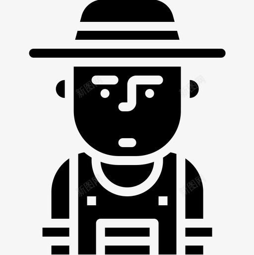 农夫职业人化身填充图标svg_新图网 https://ixintu.com 农夫 填充 职业人化身
