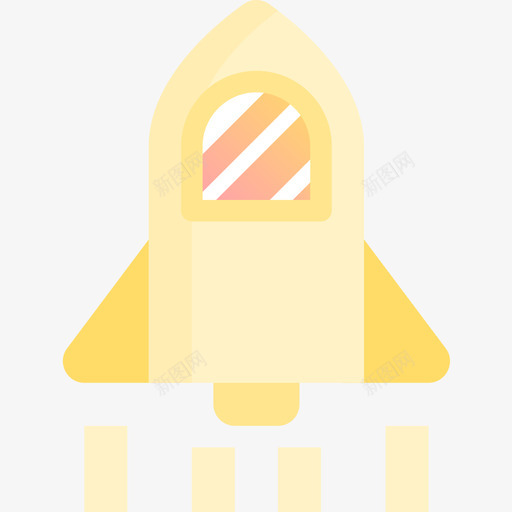 火箭天文8黄色图标svg_新图网 https://ixintu.com 天文8 火箭 黄色
