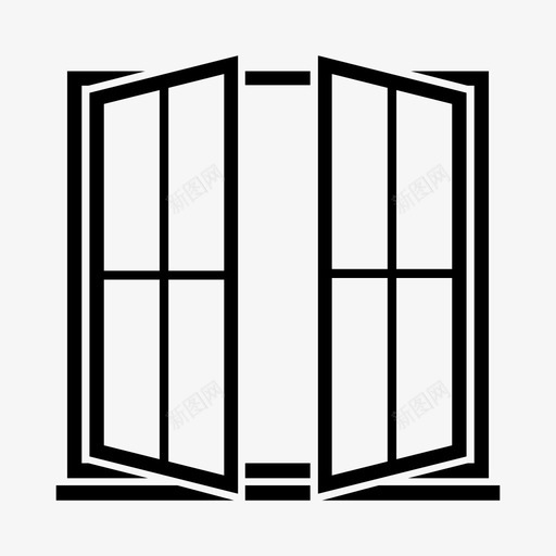 窗户家房子图标svg_新图网 https://ixintu.com 家 房子 窗户