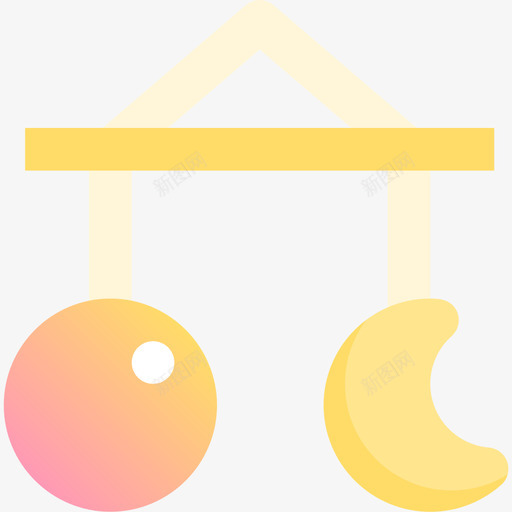 婴儿手机玩具33黄色图标svg_新图网 https://ixintu.com 婴儿手机 玩具33 黄色