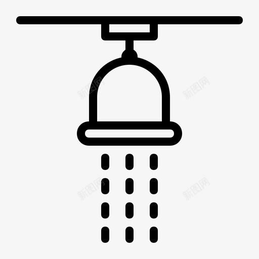 淋浴浴室洗手间图标svg_新图网 https://ixintu.com 水 洗手间 浴室 淋浴 酒店和餐厅2