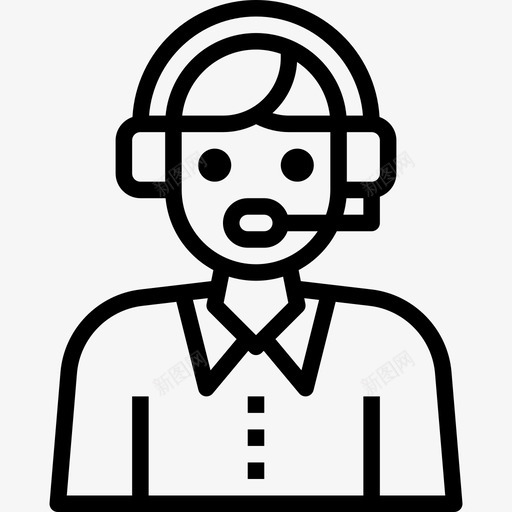 技术支持支持联系人直线图标svg_新图网 https://ixintu.com 技术支持 支持联系人 直线