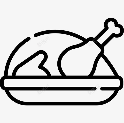 火鸡圣诞126直系图标svg_新图网 https://ixintu.com 圣诞126 火鸡 直系