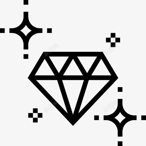 钻石婚礼124直系图标svg_新图网 https://ixintu.com 婚礼124 直系 钻石