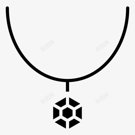 采购产品项链配件礼物图标svg_新图网 https://ixintu.com 时装和服装填充 珠宝 礼物 配件 采购产品项链