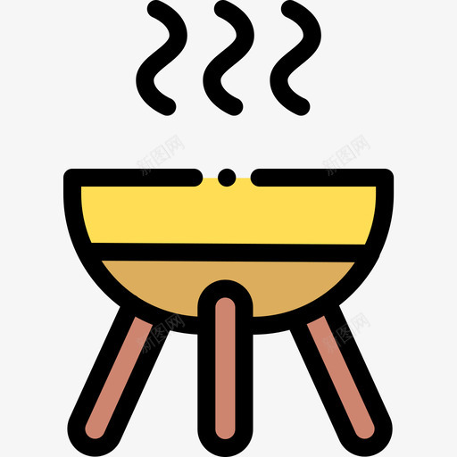 烧烤假日38线性颜色图标svg_新图网 https://ixintu.com 假日38 烧烤 线性颜色