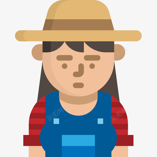 农夫职业女性化身3公寓图标svg_新图网 https://ixintu.com 公寓 农夫 职业女性化身3