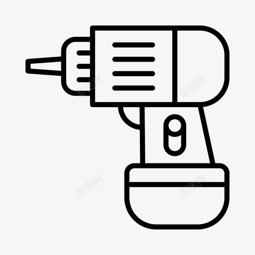 电钻电工电图标svg_新图网 https://ixintu.com 电 电工 电钻
