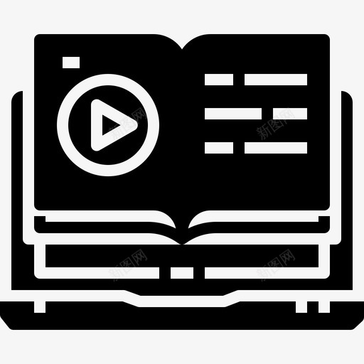 有声书教育在线学习图标svg_新图网 https://ixintu.com 在线学习 学习 教育 有声书 视频