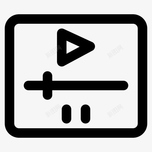视频播放器广告媒体图标svg_新图网 https://ixintu.com 多媒体 媒体 广告 营销和广告大纲 视频播放器