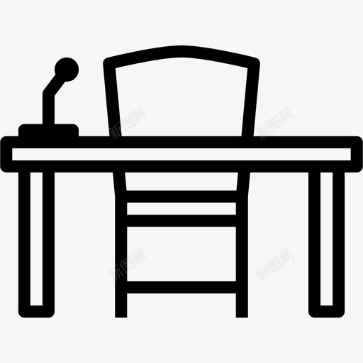 办公桌会议室直线型图标svg_新图网 https://ixintu.com 会议室 办公桌 直线型