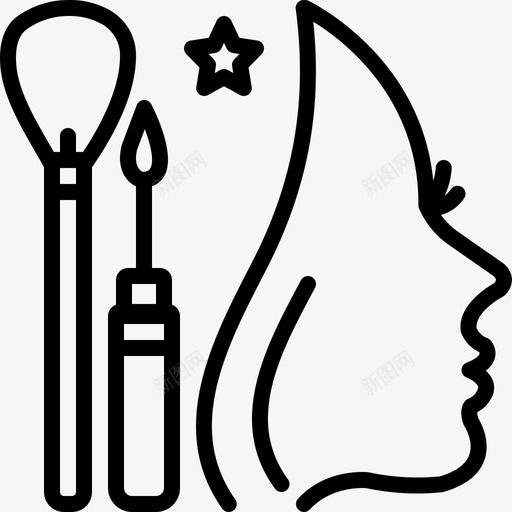 化妆魅力女人图标svg_新图网 https://ixintu.com 化妆 女人 魅力