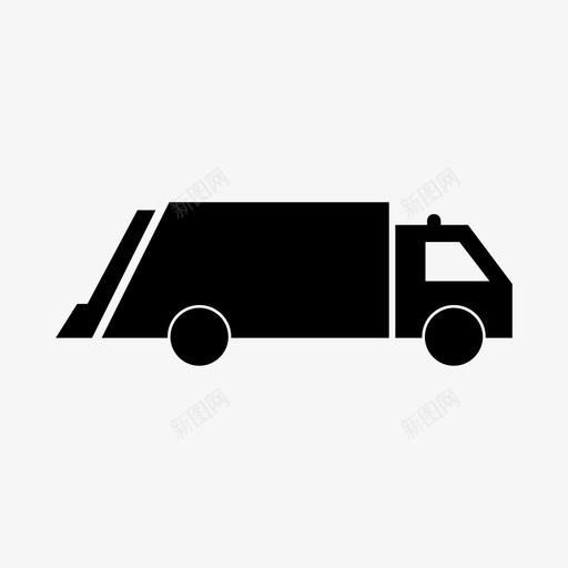 垃圾车生态工业图标svg_新图网 https://ixintu.com 交通 垃圾车 工业 市政 生态