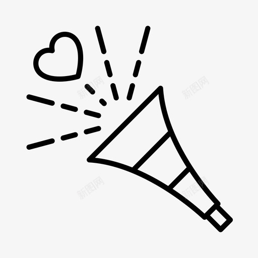 爱小号爱喇叭约会图标svg_新图网 https://ixintu.com 情人节 浪漫 爱喇叭 爱小号 约会