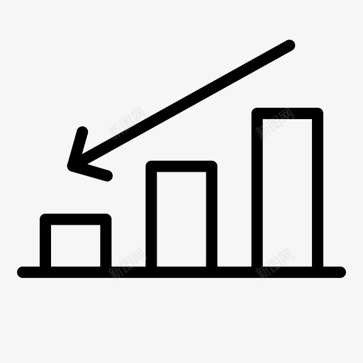 低排名条形图商业图标svg_新图网 https://ixintu.com 低排名 商业 搜索引擎优化 条形图 网络 金融