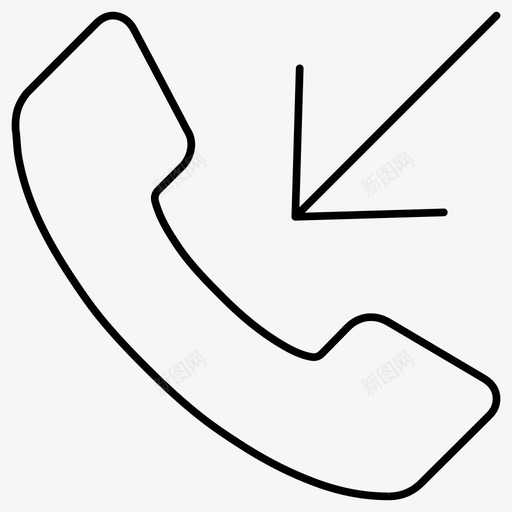 来电已接来电基本ui大纲图标svg_新图网 https://ixintu.com 基本ui大纲图标 已接来电 来电