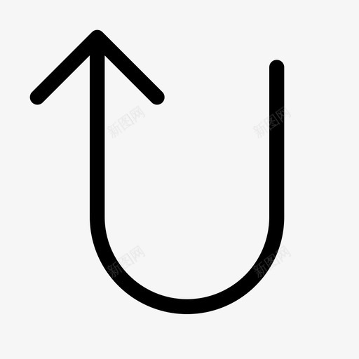 u形转弯回转后退图标svg_新图网 https://ixintu.com u形转弯 反向 后退 回转 箭头方向