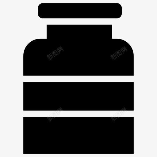 玻璃罐食品容器玻璃容器图标svg_新图网 https://ixintu.com 包装一次性餐具字形图标 玻璃容器 玻璃罐 石匠罐 食品容器
