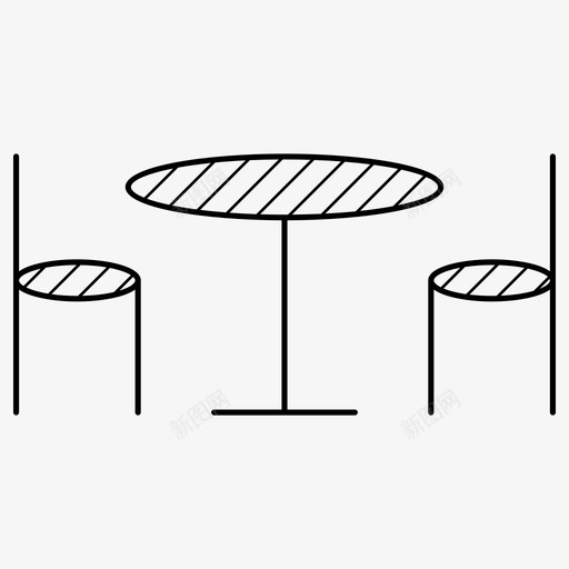 餐厅椅子桌子图标svg_新图网 https://ixintu.com 桌子 桌椅 椅子 餐厅