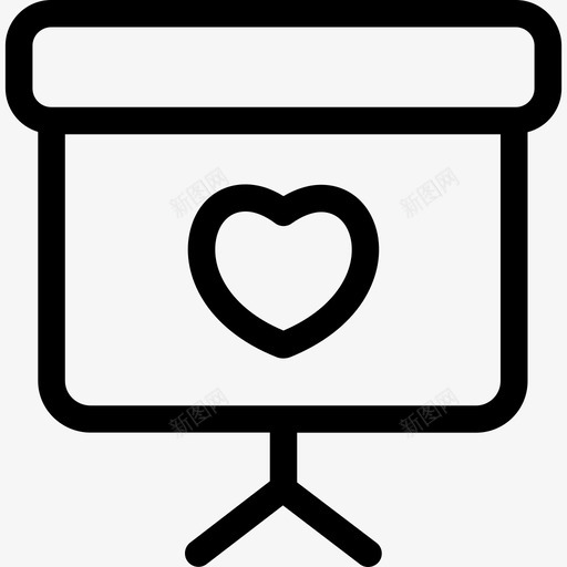 黑板教育和学校直线图标svg_新图网 https://ixintu.com 教育和学校 直线 黑板
