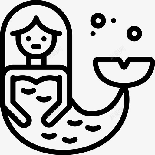 美人鱼幻想9直系图标svg_新图网 https://ixintu.com 幻想9 直系 美人鱼
