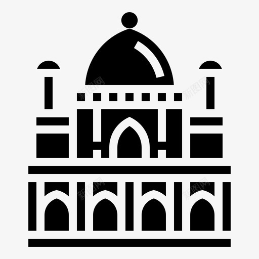 胡马云墓建筑地标图标svg_新图网 https://ixintu.com 地标 建筑 胡马云墓