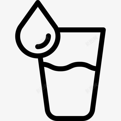 水健身74线性图标svg_新图网 https://ixintu.com 健身74 水 线性