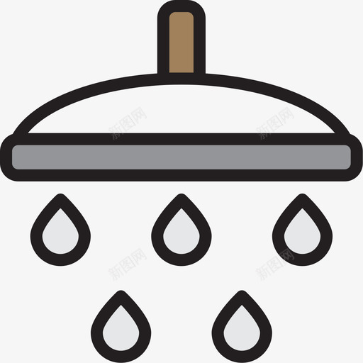 浴缸家装浴室2线性颜色图标svg_新图网 https://ixintu.com 家装浴室2 浴缸 线性颜色