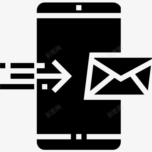 电子邮件智能手机功能5填充图标svg_新图网 https://ixintu.com 填充 智能手机功能5 电子邮件