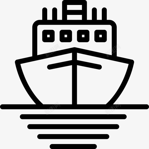 邮轮旅行110直线图标svg_新图网 https://ixintu.com 旅行110 直线 邮轮