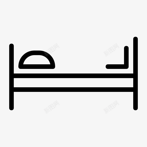 床垫卧室就寝时间图标svg_新图网 https://ixintu.com 卧室 就寝时间 床垫 放松 酒店 酒店和餐厅4