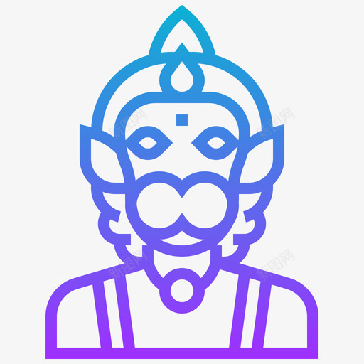 哈努曼印度教的神梯度图标svg_新图网 https://ixintu.com 印度教的神 哈努曼 梯度