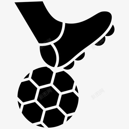踢足球足球比赛球员踢图标svg_新图网 https://ixintu.com 人踢足球 球员踢 球踢 足球比赛 足球足球字形图标包 踢足球