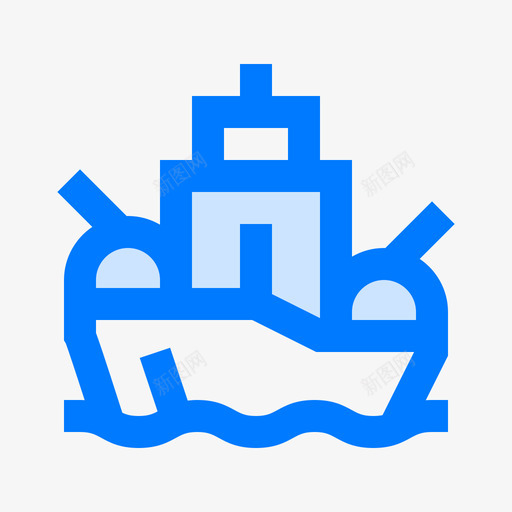 船船2蓝色图标svg_新图网 https://ixintu.com 船 船2 蓝色