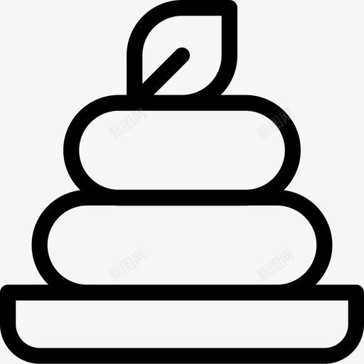 热石水疗和瑜伽直线型图标svg_新图网 https://ixintu.com 水疗和瑜伽 热石 直线型