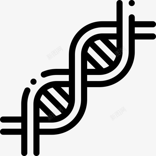 Dna生物学3线性图标svg_新图网 https://ixintu.com Dna 生物学3 线性