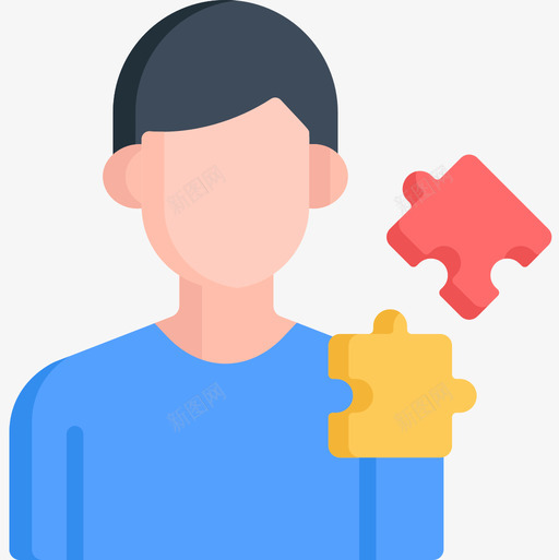 拼图心理学11平面图图标svg_新图网 https://ixintu.com 平面图 心理学11 拼图
