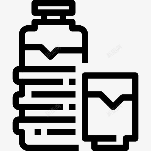 水健康和健康3线性图标svg_新图网 https://ixintu.com 健康和健康3 水 线性