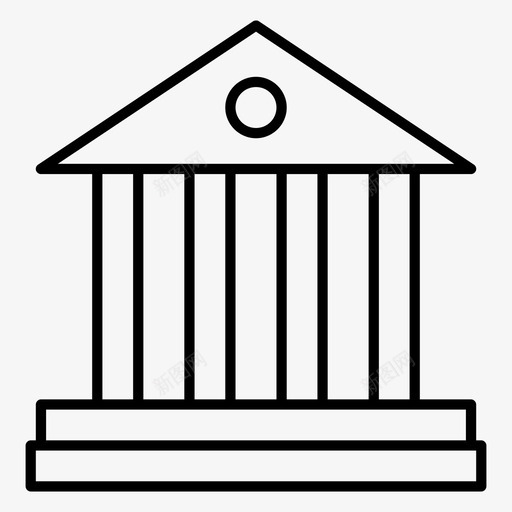 大学银行教育图标svg_新图网 https://ixintu.com 偶像 博物馆 大学 政府 教育 银行