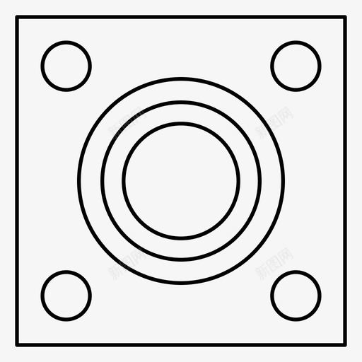 方法兰液压机械图标svg_新图网 https://ixintu.com 方法兰 机械 液压 管道