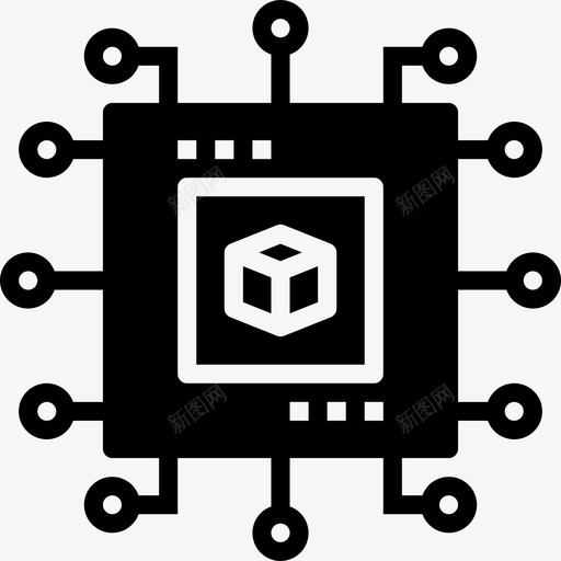 芯片ai3固态图标svg_新图网 https://ixintu.com ai3 固态 芯片