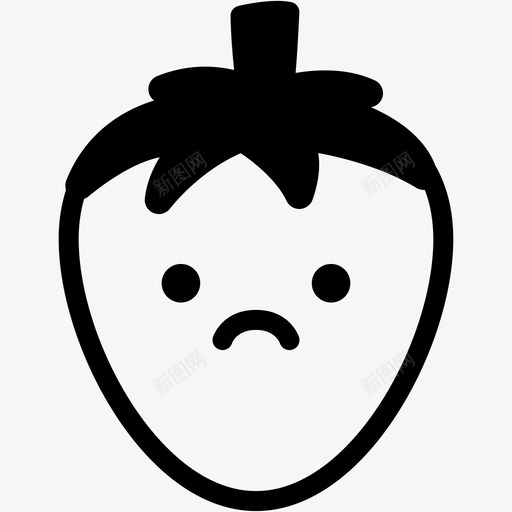 悲伤表情情绪图标svg_新图网 https://ixintu.com 悲伤 情绪 感觉 草莓 草莓表情线 表情