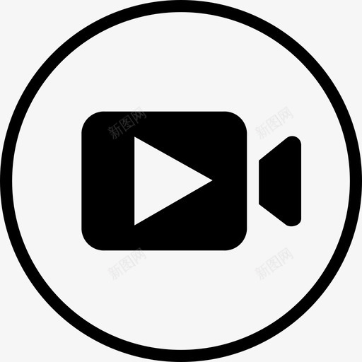 视频摄像机播放图标svg_新图网 https://ixintu.com 摄像机 播放 汽车多媒体接口 视频
