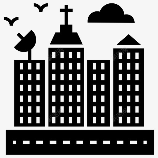 城市景观商业建筑商场图标svg_新图网 https://ixintu.com 商业建筑 商场 城市景观 城市状态 摩天大楼 自然景观雕文图标包
